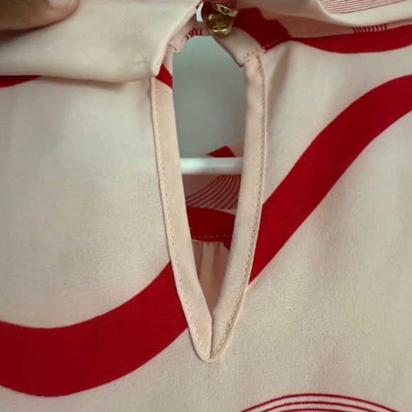 Liz Claiborne Pink and Red Swirl Blouse - Picture 3 of 4